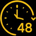 Icono de reloj de 48 horas